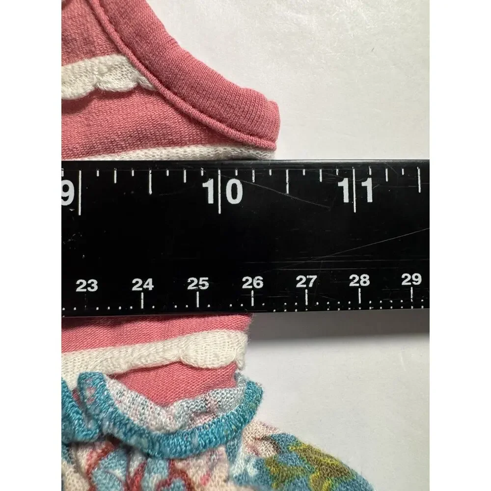 Matilda Jane Girls Size 4 Floral Ruffle Dress Leggings 2 Piece Outfit